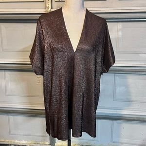 Karlie Brand Sparkling Blouse in Copper; Size Small